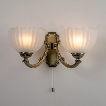 Sconces Citilux "Seville" CL414323, 39x16.5 cm, 2x75W, E27, brown color-7