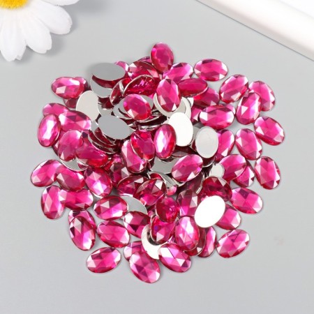 Decor for creativity Plastic "Rhil Oval. Fuchsia" set of 150 pcs 1x1.4 cm-2