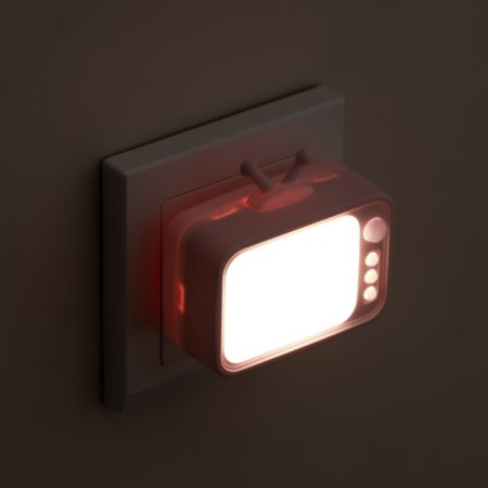 Nightlight "TV" LED pink 7x7x6.5 cm-6