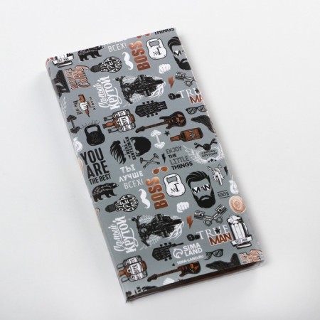 Chocolate wrapper, confectionery packaging "Real Man", 18.2 x 15.5 cm-2