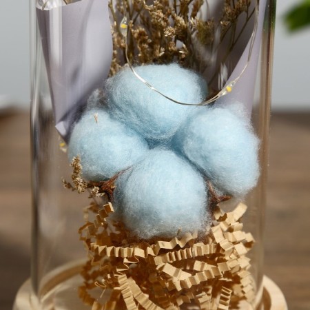 Night Carebone "Cotton Flower" LED Batter 3HAAA MIX 9.5x9.5x19 cm Risalux-3