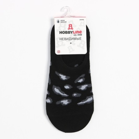 Invisible socks female, black color, size 36-40-4