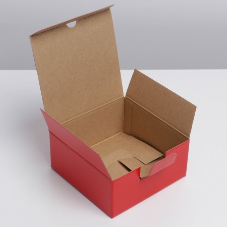 Gift folding box, packaging, “red”, 15 x 15 x 7 cm-5