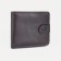 Men's purse on a button, for bills, for cards, for coins, brown color