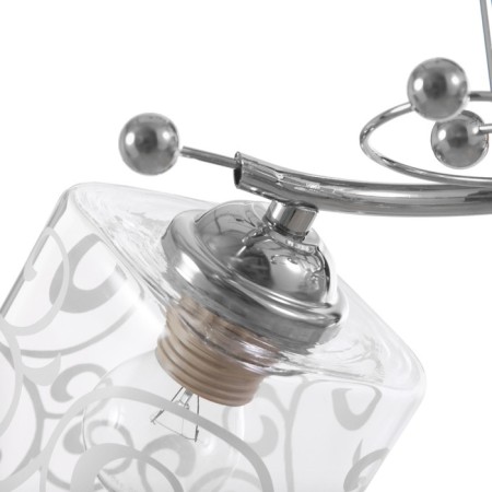 Ceiling chandelier "Lucy" 2x40W E27 Color: silver-6