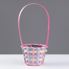 Wicker basket 13x9/32 cm, multi -colored, bamboo