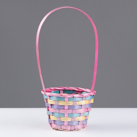 Wicker basket 13x9/32 cm, multi -colored, bamboo