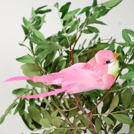 A bird for decoration and floristry, on a clothespin, mix, plastic, 1 pc., 8 x 8 cm-3