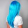 Carnival wig, long straight hair, blue color, 120 g