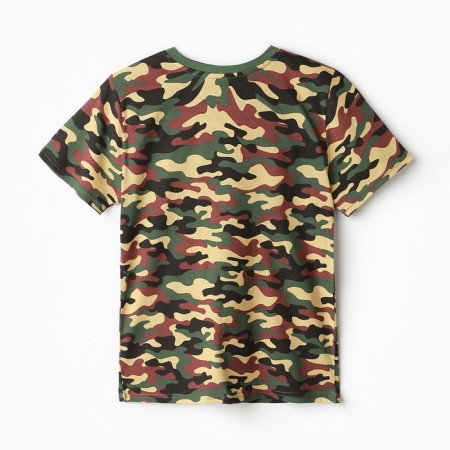 T-shirt for nursery, dark green color, height 140 cm-3