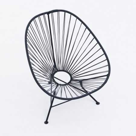A set of furniture "Shell": a chair and a table, black-2