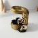 Polystone souvenir "Snake with skulls and black roses" 11.5x16x13 cm