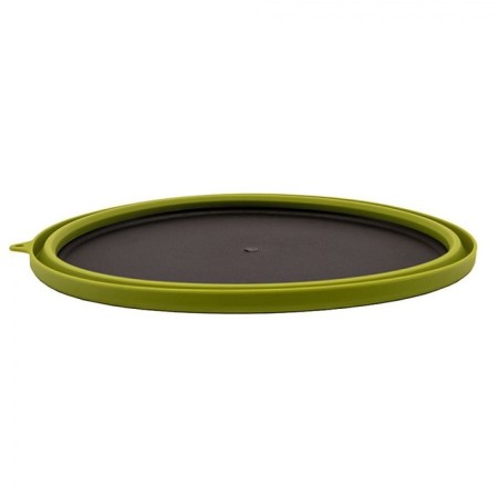 Silicone plate with a plastic bottom, 25.5 x 25.5 x 4, olive color-2
