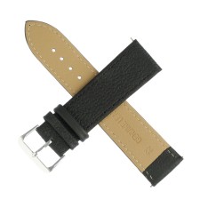 Solomon watch strap, 22 mm, genuine leather, L-20 cm, black with embossing