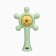Silicone teether with a rattle "Baby", green color, crumb me