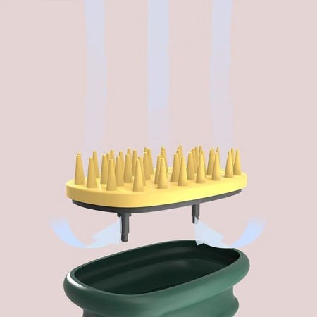 Brush - head washing massage, 10 × 6 × 6.2 cm, in a blister, color mix-10