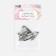 The base for brooches, 2 holes, 32 mm, 10 pcs, silver color