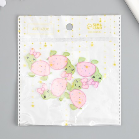 Acrylic decor "Turtle with Bantik" 3.4x3.2 cm-3