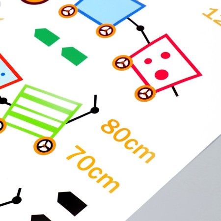 Sticker plastic interior color Rostomer "train with animals" 60x90 cm-2