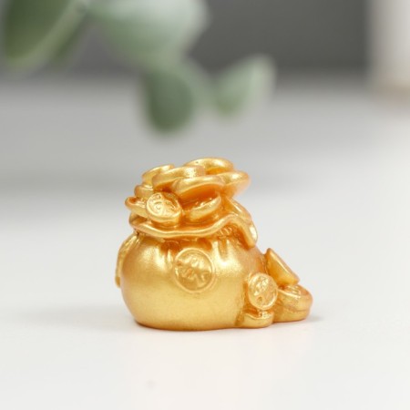 Souvenir Polystone "A bag with gold coins" 2.3x2 cm-2