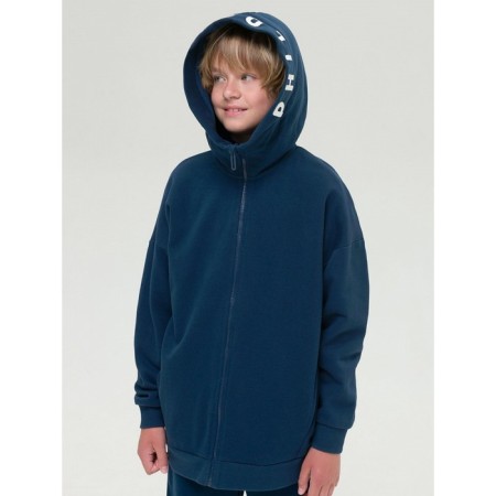 Sweatshirt for boys, height 116 cm, dark blue color-5