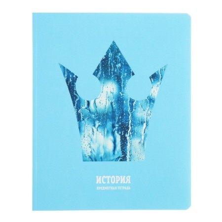 A notebook “Hints”, 48 sheets in a cage, “History”, coated cardboard, matte lamination, Touch varnish, Offset block