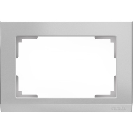 Frame for a double outlet WL04-FRAME-01-DBL, silver color