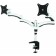 Cactus CS-VM-FE124D-AL bracket, for 2 mon-s, slope-feed, 15 "-27", up to 2x8 kg, silver