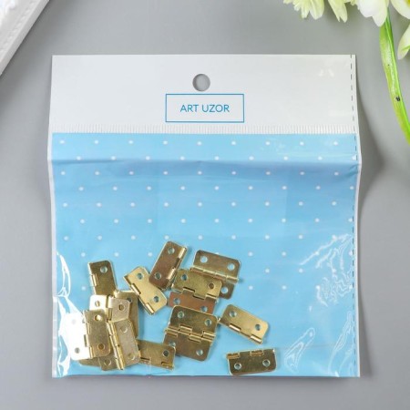 Loop for the casket metal with rounded corners (set 15 pcs) 1.7x1.9 cm-2