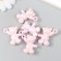 Decor for creativity Plastic "Pension Bear with a loop" White-pink 3x1.4x3.1 cm