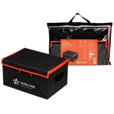Organizer with a lid in the trunk, folding, 46x19x32 cm, 28 l, black/orange