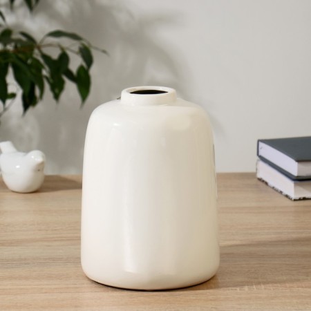 VAZA Ceramics Table "Irma" High, H-20 cm D-4 cm, white-1