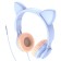 Hoco W36 headphones, wired, invoices, microphone, 1.2 m, blue