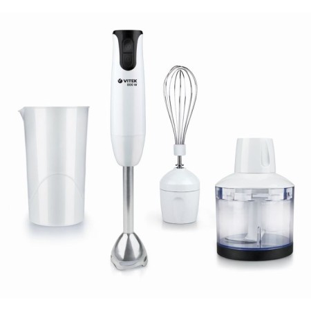 Bleer Vitek VT-3412 W, submersible, 800 W, grinder 0.5 l, 2 speeds, white