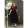 Female dress, size 56, black color, burgundy