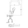 Kitchen mixer Rush Denis DN0335-22, single-leaf, with rotary surge, chrome