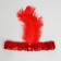 Carnival head bandage with a pen, red color