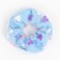 Hair elastic band "hearts", blue, 11 cm, cold heart