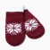 Women's mittens, burgundy color, size 18