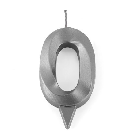 Candle in the cake "Fine", number 0, graphite, 6.5 cm-2