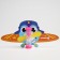 Baby cloth for teeth for teeth on a suction cup “Airpill”, 3 minutes, species mix