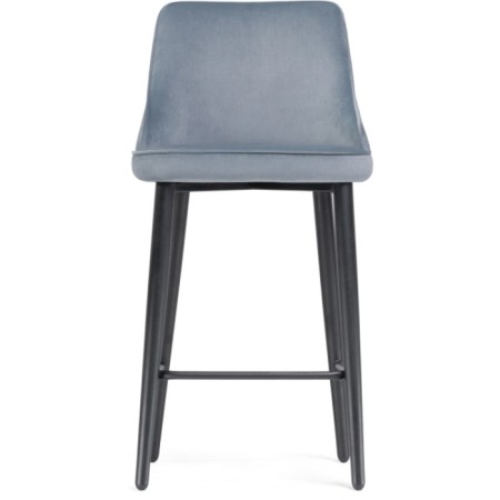 Metal Baric atani stool/velor, black/gray 48x44x97 cm-1