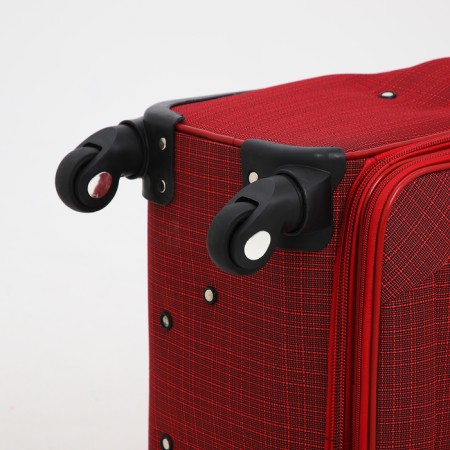 Small suitcase 24 "on lightning, code castle, with extension, red color-7