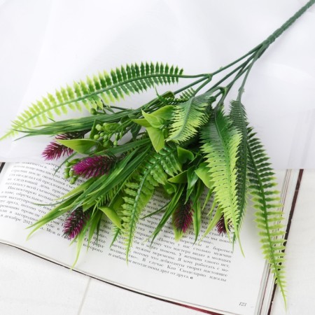 Bouquet "Fern and Fluff" 30 cm, mix
