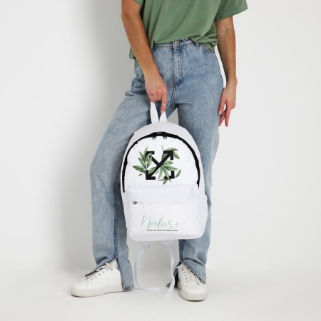 Backpack School Youth Nature, 29x13x44, Lightning Department, N/Pocket, White-8