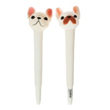 Gel-ghost pen, blue rod, soft case, bulldog mix