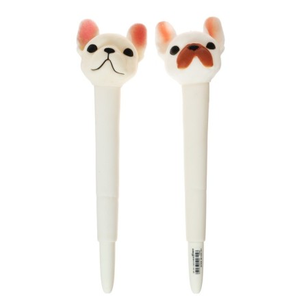 Gel-ghost pen, blue rod, soft case, bulldog mix