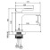 AFLORN AF19010ST shell mixer, pour height 11 cm, brass, glossy graphite