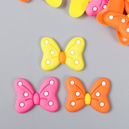 Decor for creativity rubber "Bant in large peas" set of 15 pcs mix 2.5x3.3 cm