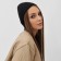 Women's cap with rabbit hair, pr 56 cm, black